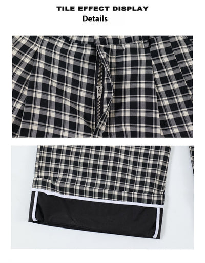 Pantalón Cuadros Mujer Cintura Alta Recto Holgado - Image 10