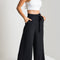 Pantalón Cropped Cintura Alta con Tirantes y Pierna Ancha