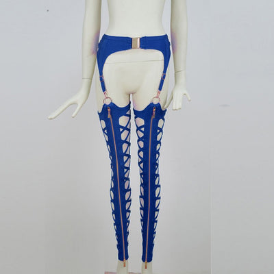 Leggings Ajustados con Cierre Frontal y Detalles Cutout para Salir - Image 3