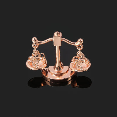 Broche Plata de Ley Balanza Diseño Bicolor Plata y Oro Rosa - Image 12