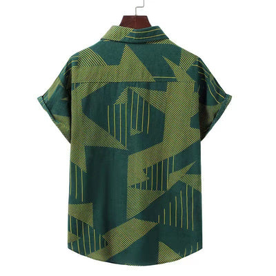 Camisa Casual de Manga Corta con Estampado para Hombre - Image 5