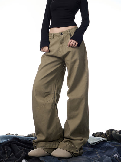 Pantalones Rectos Holgados Estilo Retro Americano - Image 3