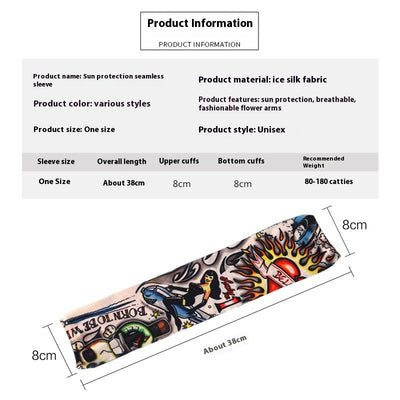 Manga de Protección Solar sin Costuras - Conjunto de 6 Piezas con Tecnología Antitatuaje - Image 3