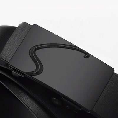 Cinturón de Cuero Ejecutivo con Hebilla Automática sin Agujeros - Image 10