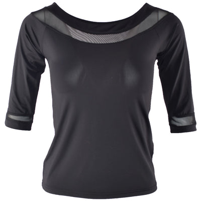 Top de Danza Latina para Mujer - Manga Corta Entrenamiento - Image 4