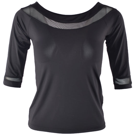 Top de Danza Latina para Mujer - Manga Corta Entrenamiento - Image 4