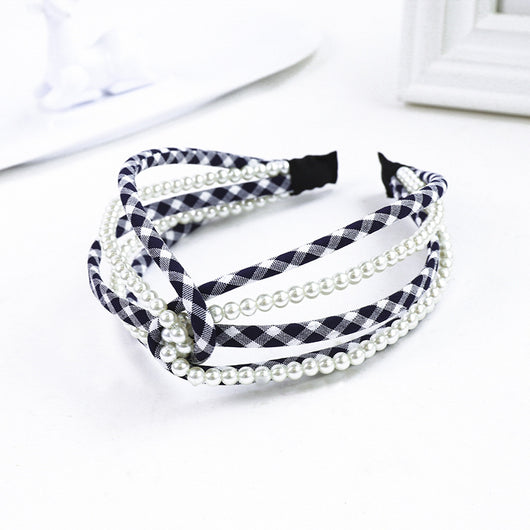 Diadema de Tela Versátil con Puntos y Colores Sólidos - Image 6