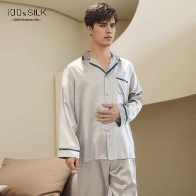 Pijamas de Seda Pesada Mumi para Hombre - Image 28