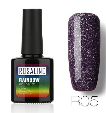 Esmalte de Gel Fotocurable ROSALIND sin Químicos - Sistema Arcoíris con Brillos - Image 7