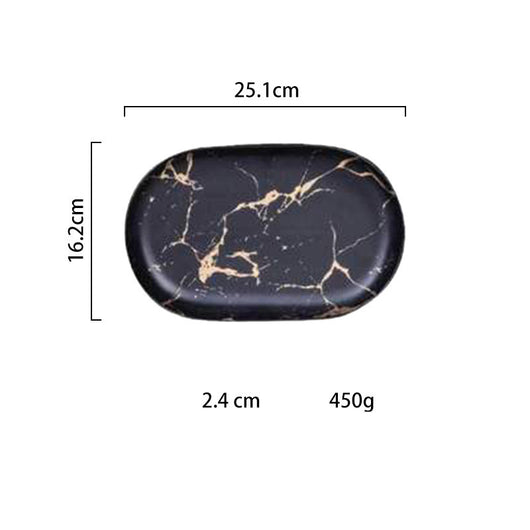 Bandeja de Cerámica Irregular Mármol y Oro - Lujo Minimalista - Image 12