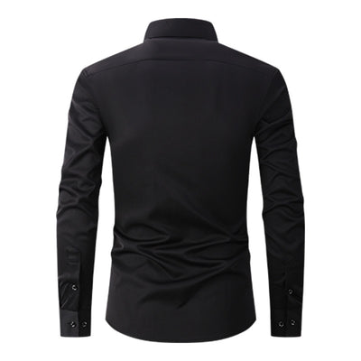 Camisa Hombre Colores Sólidos Primavera - Image 3