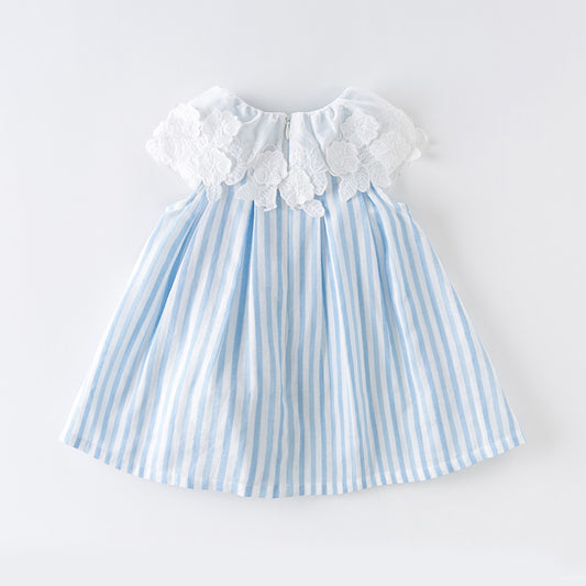 Vestido Princesa con Rayas Elegantes