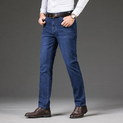 Pantalones Vaqueros Talla Grande para Hombre con Elasticidad y Corte Recto - Image 5