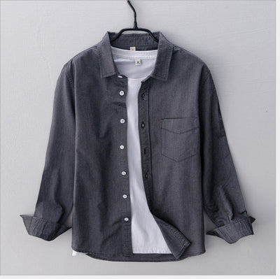 Camisa Hombre Manga Larga Oxford Transpirable Corte Suelto Artesanal - Image 9