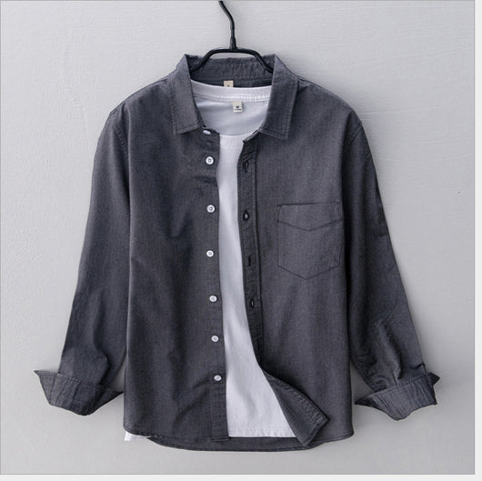 Camisa Hombre Manga Larga Oxford Transpirable Corte Suelto Artesanal - Image 9