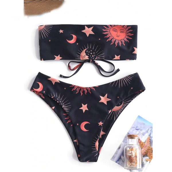 Bikini Deportivo con Cortes Laterales y Estampado de Estrellas - Image 14