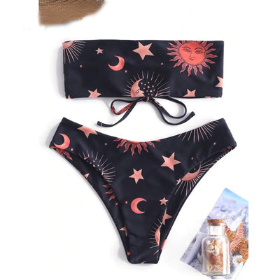 Bikini Deportivo con Cortes Laterales y Estampado de Estrellas - Image 14