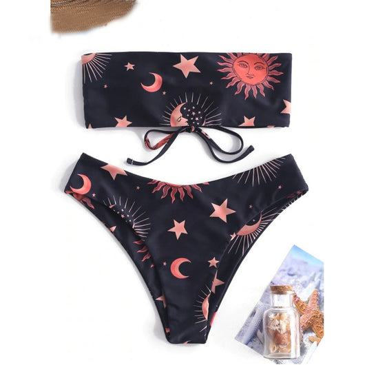 Bikini Deportivo con Cortes Laterales y Estampado de Estrellas - Image 14
