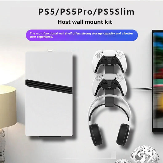Repisa Universal para Pared con Soporte para Auriculares