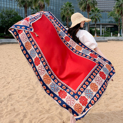 Chal Étnico Multifuncional para Caminar al Aire Libre con Protección Solar - Image 7
