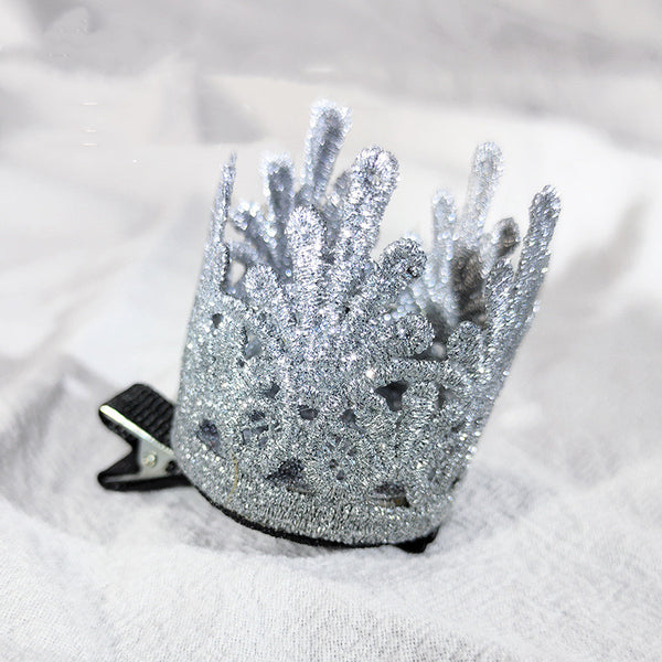 Pasador Corona Princesa con Encaje 3D para Niñas