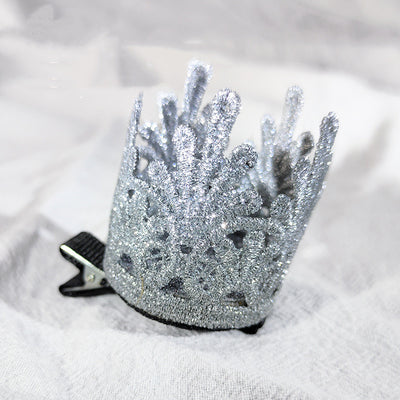 Pasador Corona Princesa con Encaje 3D para Niñas