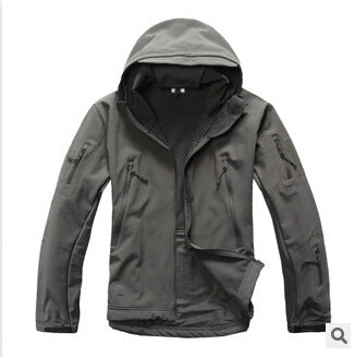 Chaqueta Impermeable Camuflaje Shark Skin con Capucha y Forro Polar - Image 11