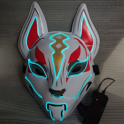 Máscara Facial Luminosa de Gato para Mujer - Cosplay Demon Slayer con Luz Fría - Image 2