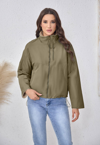 Abrigo Acolchado de Algodón con Cuello de Terciopelo para Mujer - Image 13