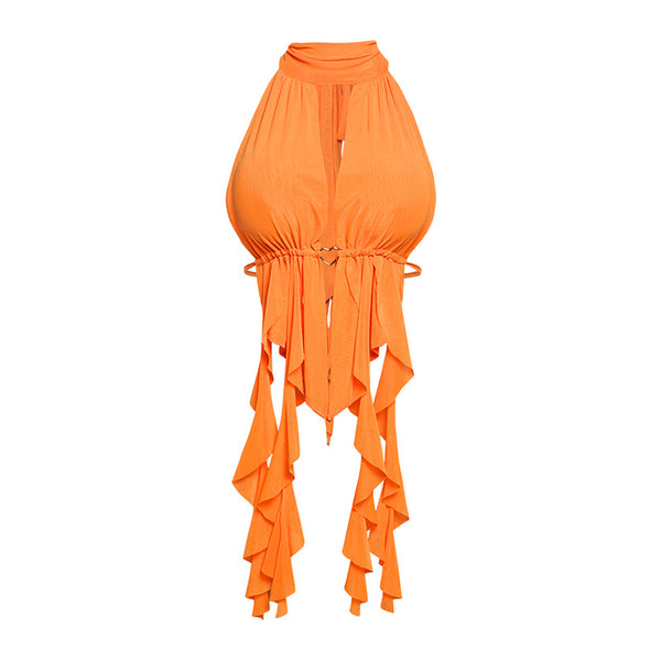 Top Halter Ajustado de Color Liso - Image 4