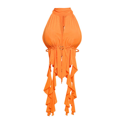 Top Halter Ajustado de Color Liso - Image 4