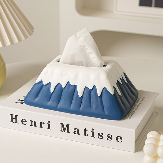 Dispensador de Pañuelos Ceramic Snow Mountain
