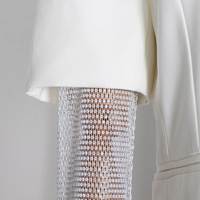 Blazer Ejecutivo Largo Brillante para Mujer - Image 5