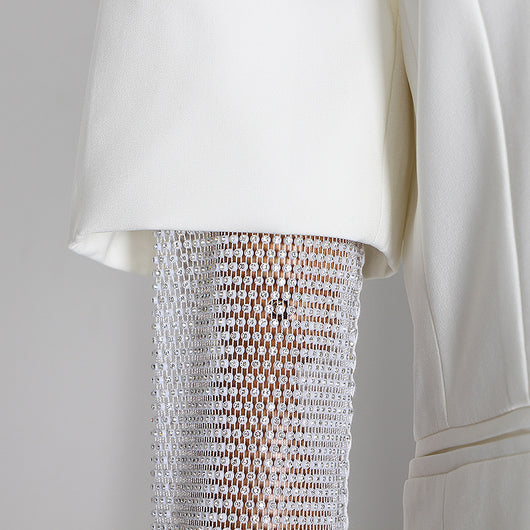 Blazer Ejecutivo Largo Brillante para Mujer - Image 5