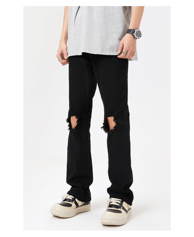 Jeans Negros Rotos Estilo Urbano para Hombre - Image 12