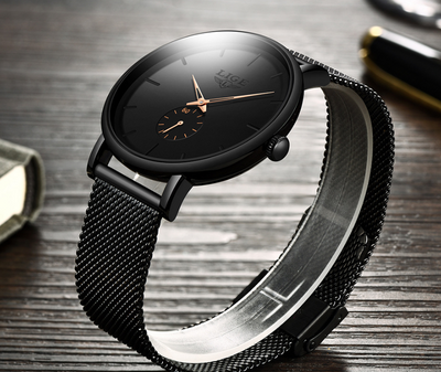Reloj de Pulsera Hombre con Malla Metálica y Movimiento de Cuarzo - Image 10