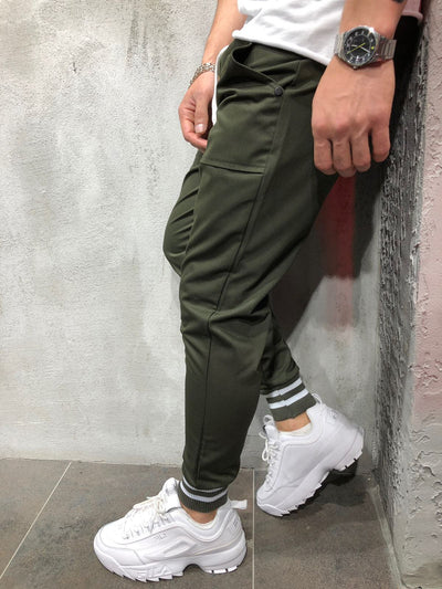 Pantalones Casuales de Algodón con Diseño Spliced para Hombre - Image 16