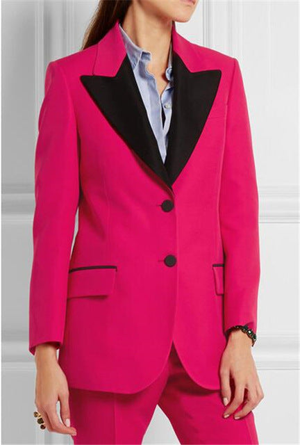 Traje Ejecutivo Naranja para Mujer con Solapa Muesca - Primavera y Otoño - Image 19