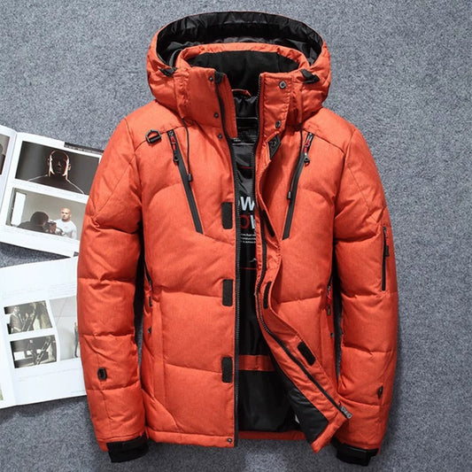 Chaqueta Cortavientos Impermeable para Hombre - Abrigo Deportivo de Invierno