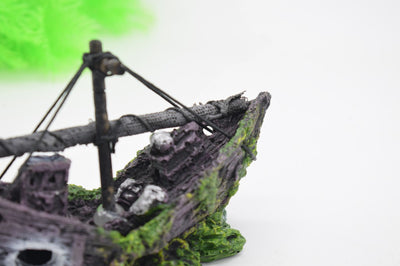 Decoración de Acuario Barco de Red - Paisaje en Miniatura para Peceras - Image 12