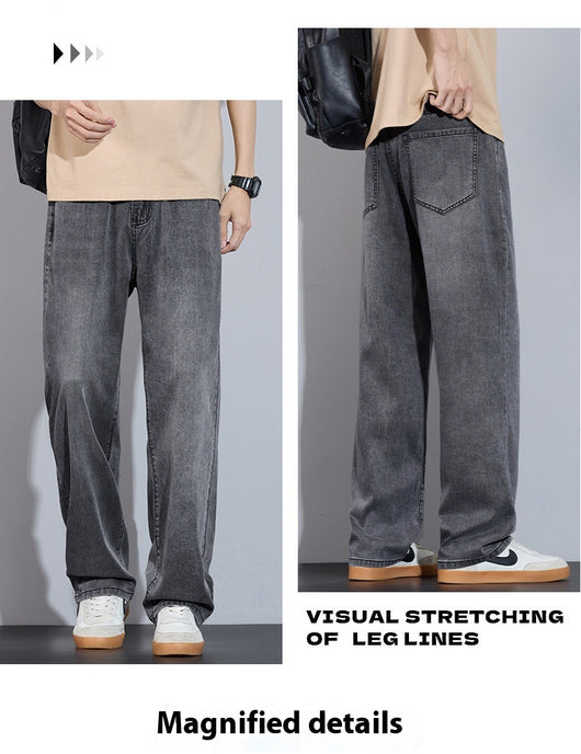 Pantalones Anchos de Seda Helada Casual Transpirables - Image 17
