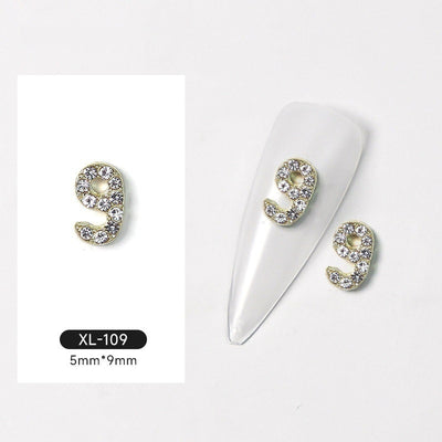 Joyas de Uñas 3D Explosión Dorado con Diamantes - Image 12