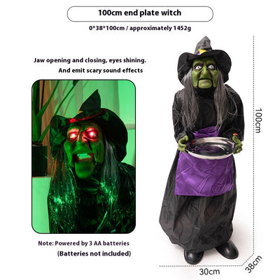 Placa Decorativa Bruja Halloween con Activación por Voz e Inducción Inteligente - Image 6