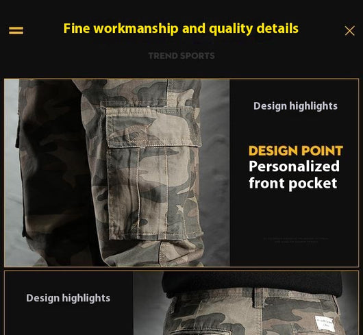 Pantalones de Trabajo Camuflaje Sueltos con Puño en Tobillo para Hombre - Image 15
