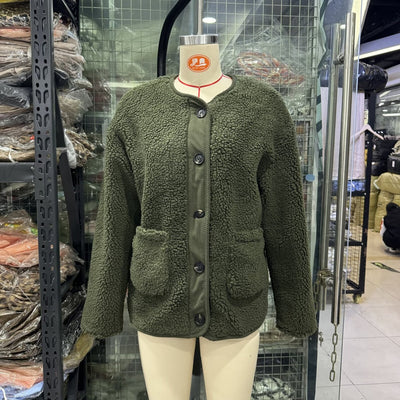 Abrigo Suelto de Piel de Cordero Estampado Leopardo - Image 2