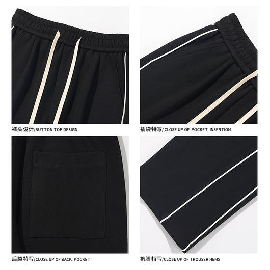 Pantalones de Buzo Hong Kong Cintura Blanca con Cinta - Image 4