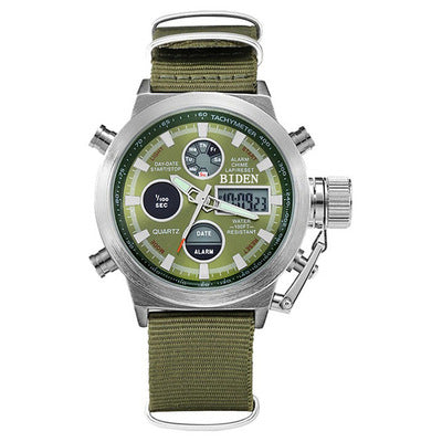 Reloj Militar Táctico Hombre Verde Ejército Analógico Digital - Image 2