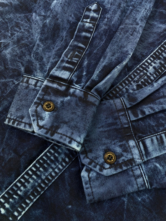 Camisa Vaquera Manga Larga Slim Fit para Hombre - Image 9