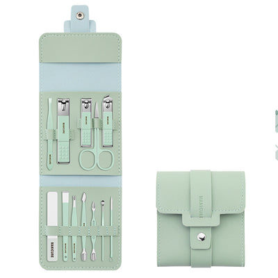 Kit Completo de 16 Herramientas de Manicura en Acero Inoxidable con Estuche PU - Image 8
