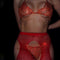 Fashion Chest Necklace Nightclub Bikini Rhinestone Body Chains Rojo Diamond Bra